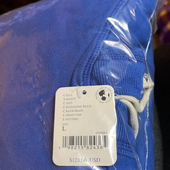 Free people We the Free We Hoodie Grey, and Blue oversize NWT - Picture 3 of 4